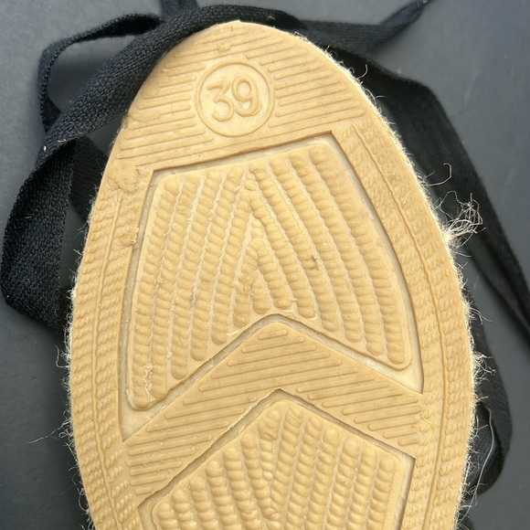 GAIMO ESPADRILLES FLATS SANDALS BLACK SIZE 9 - Picture 7 of 8
